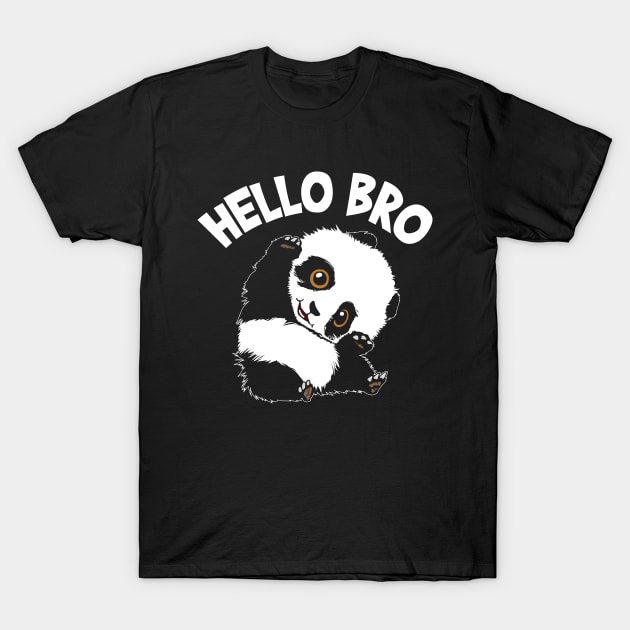 Hello Bro Panda Bear T-Shirt by ThyShirtProject - Affiliate